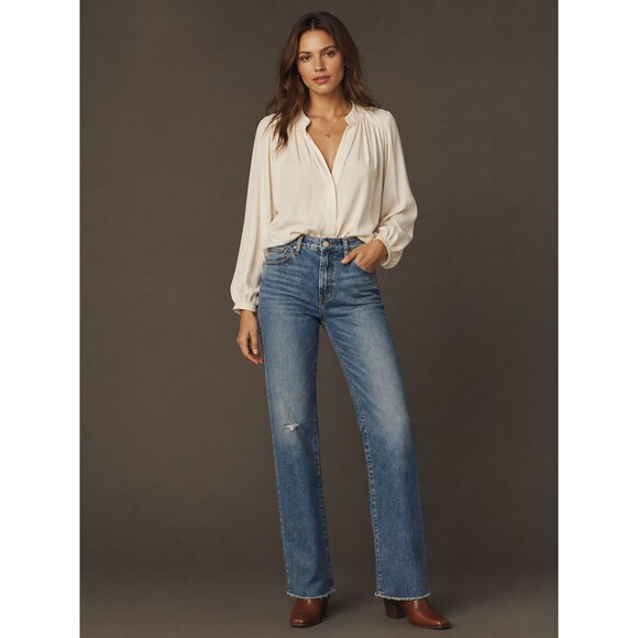 Frye Denim - FRYE Women’s High Rise Straight Leg Cropped Denim Jeans Size 31
